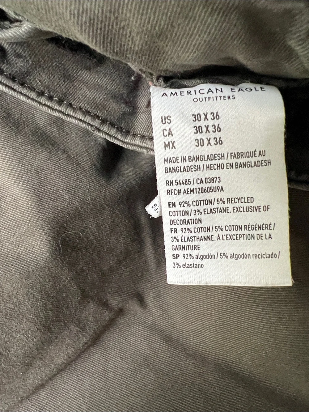 American Eagle Outfitters Men’s Gray Relaxed Flex Jeans